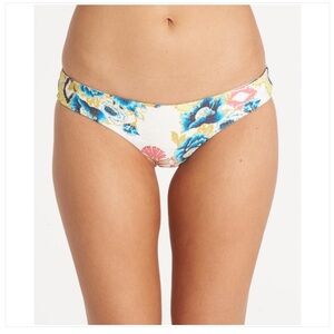 NWOT Billabong Floral Bikini Bottom - Blue and Yellow